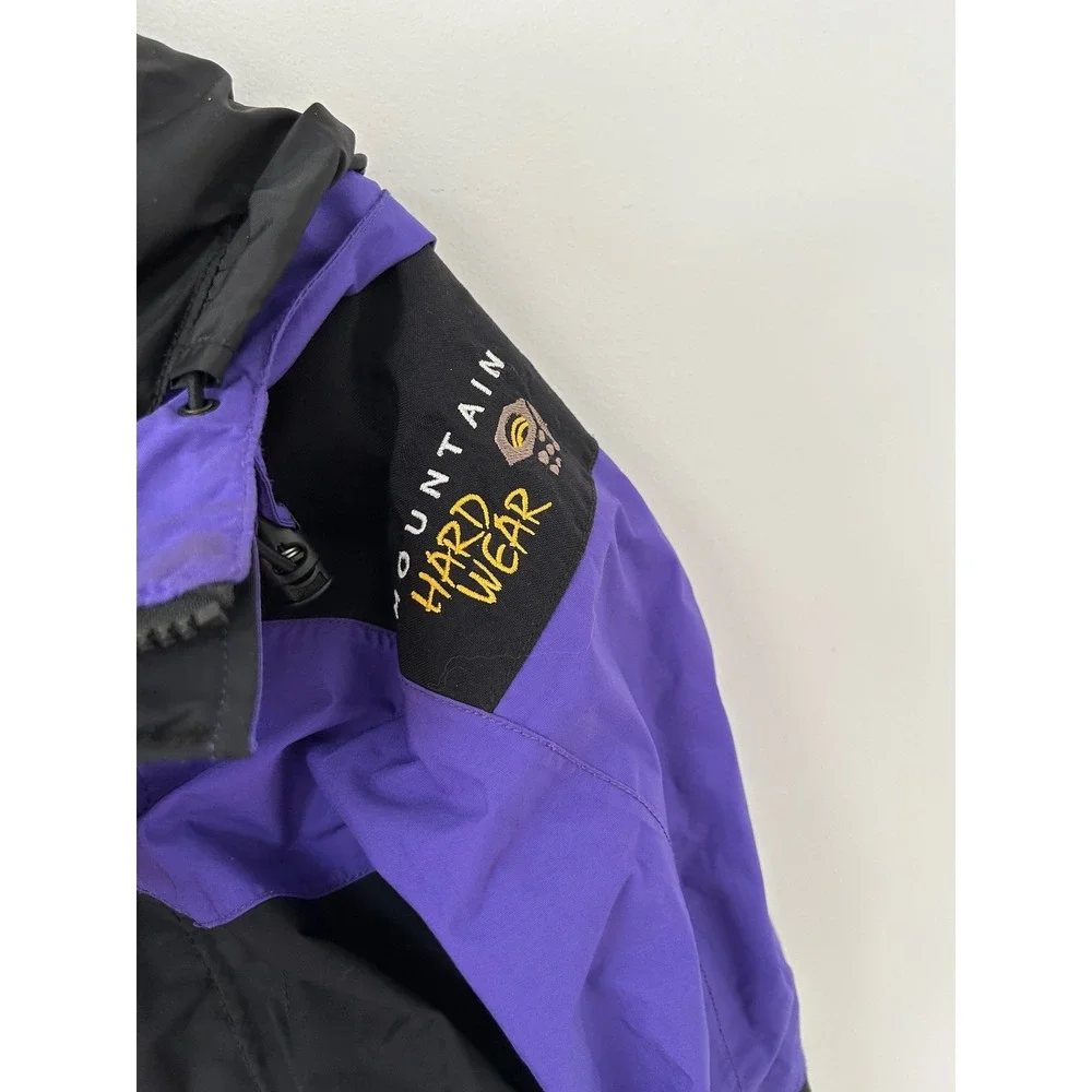 Mountain Hardwear Conduit Purple Black Colorblock Hooded Jacket‎ Womens Size 10